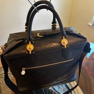 Giani Versace Black Handbag with Gold Accents